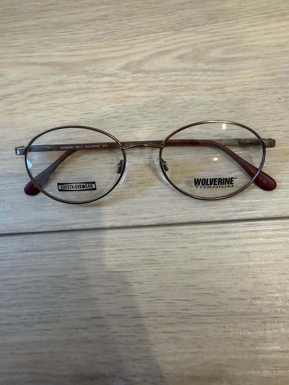 WOLVERINE KENMARK Z87.0 ANTIQUE GOLD AUTHENTIC EYEGLASSES 52-18-140